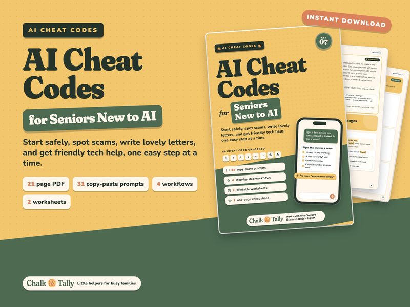AI Cheat Codes for Seniors New to AI