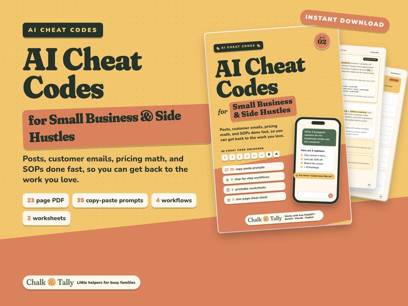 AI Cheat Codes for Small Business & Side Hustles