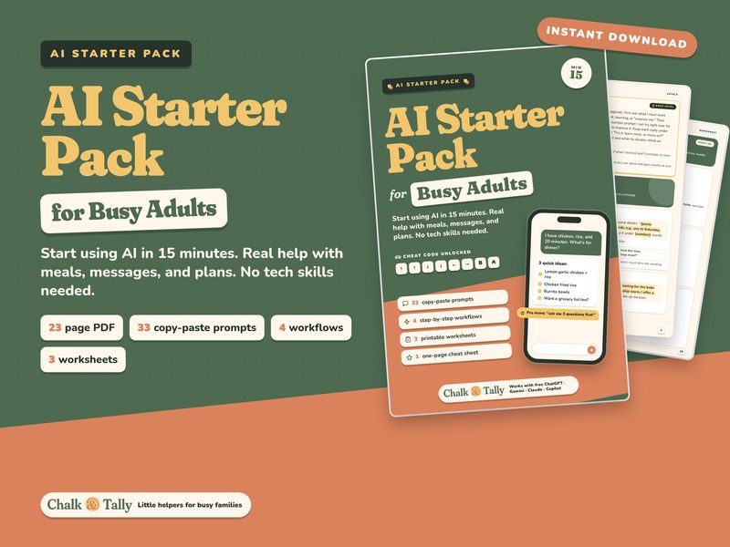 The AI Starter Pack for Busy Adults