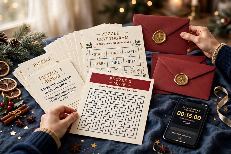 The Great Christmas Clock: Printable Christmas Escape Room Kit