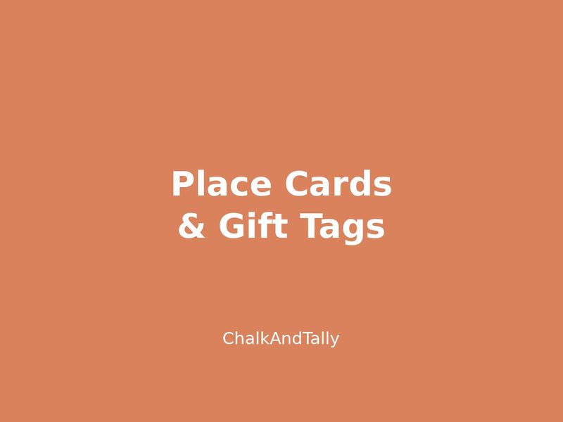 Place Cards & Gift Tags (Printable Add-on)
